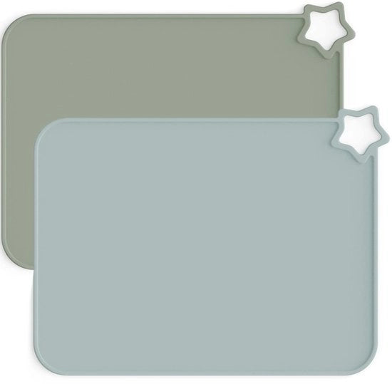 Set di 2 piastre di silicone per bambini - Piastre vetrificate e antiscivolo con protezione di bordo - Sicure e resistenti agli urti - Facili da pulire