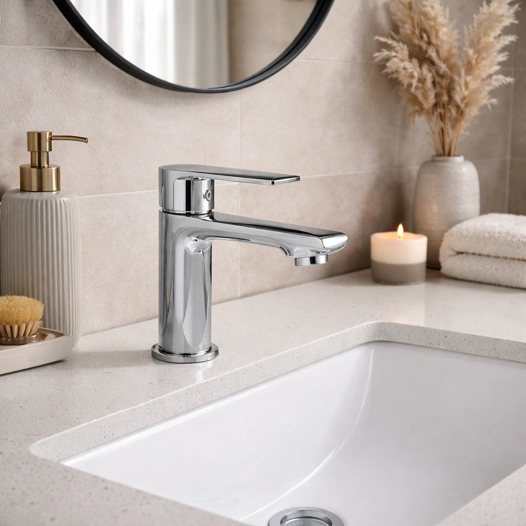 Rubinetto Lavabo Cromato Monocomando con Aeratore Anticalcare 94000