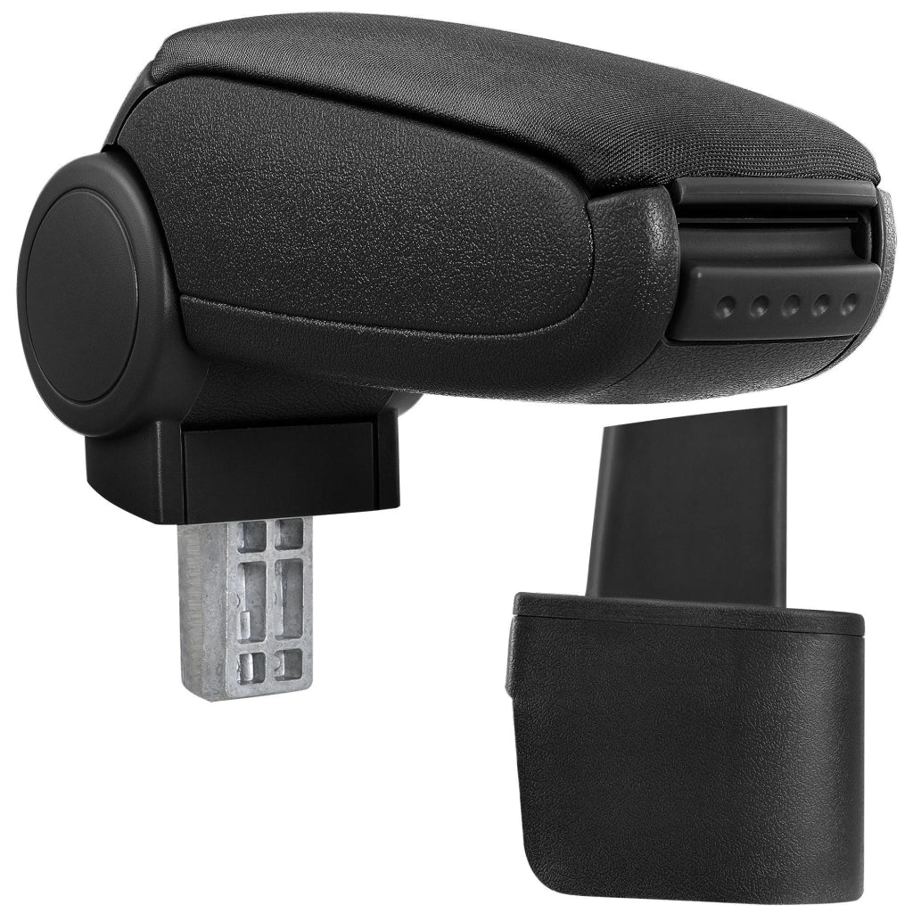 Bracciolo centrale per Nissan Micra con scomparto imbottito in tessuto nero 03_0000531