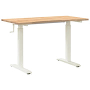 Scrivania | Tavolo da Ufficio con archiviazione Bianco e Naturale 120 x 60 cm