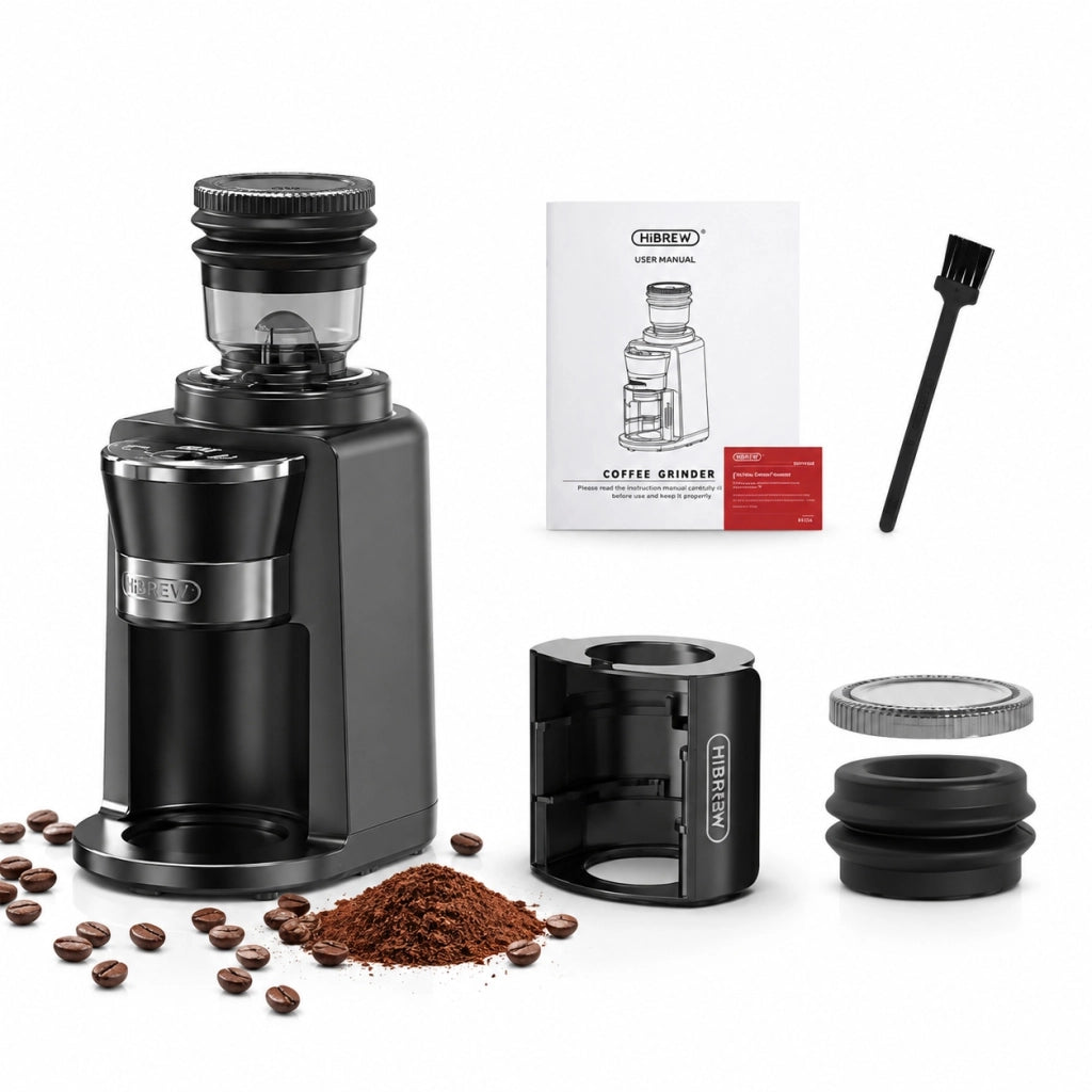 Macinacaffè Elettrico HiBREW G3A con Macine Coniche 40 mm; 31 Livelli e Sistema Antistatico