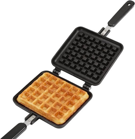 Wafeliera Gietaccia - Superficie Antiscivolo - Disegno Facile da Usare - Dimensioni 31,5 x 14 cm - Peso 526 g - Per Colazione - Wafeliera per Frittelle