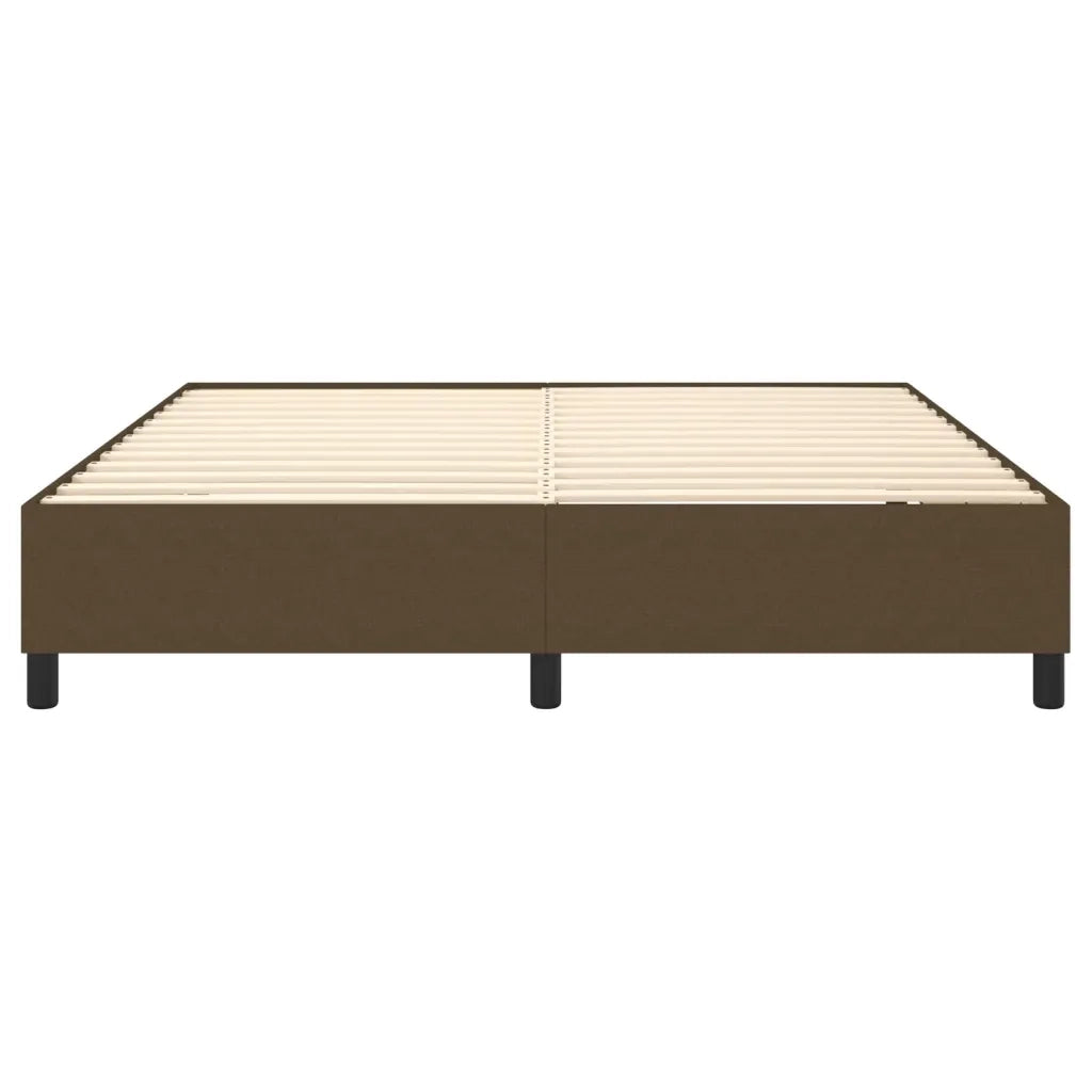 Struttura Letto a Rete a Molle-Giroletto Marrone Scuro 180x200 cm Tessuto 806900