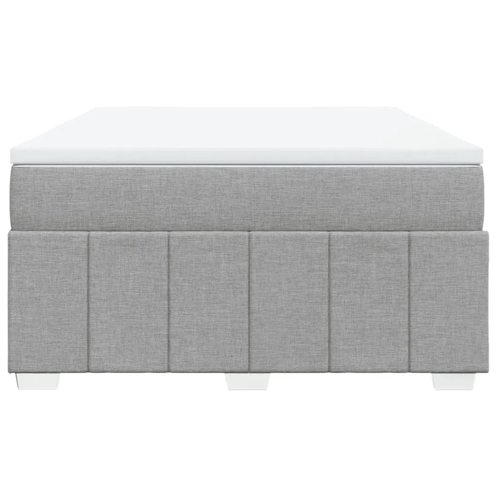 Giroletto a Molle con Materasso Grigio Chiaro 140x200cm Tessuto 3285477