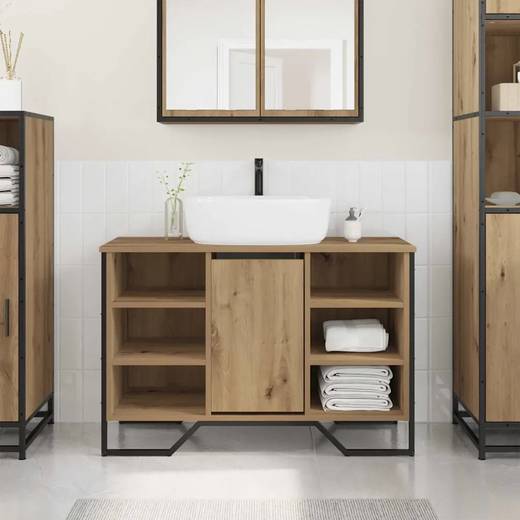 Armadio per Lavabo da Bagno Rovere artigianale 91 x 35 x 60 cm 869184