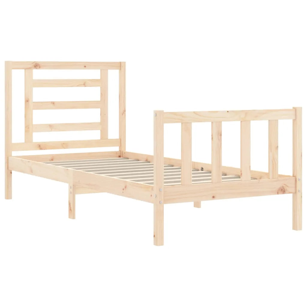 Giroletto senza Materasso-Struttura Letto 90x200 cm in Legno Massello di Pino 361821