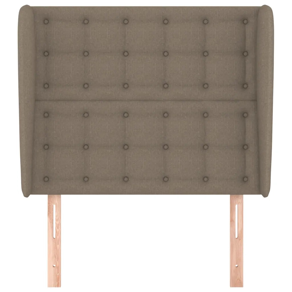 Testiera | Testata ad Orecchio Tortora 93x23x118/128 cm in Tessuto