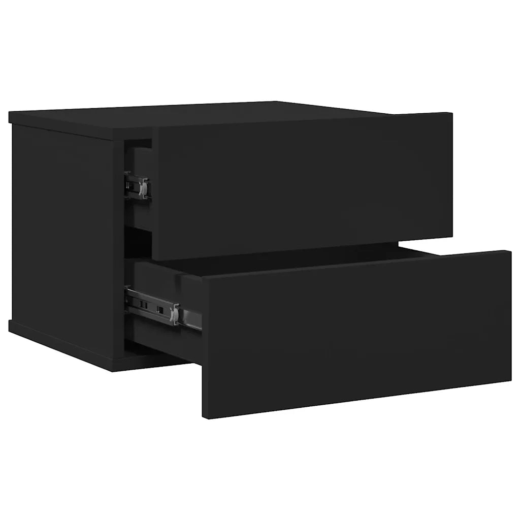 Comodino | Armadio da Notte | Mobiletto da notte Nero 40x30x30 cm in Legno Multistrato