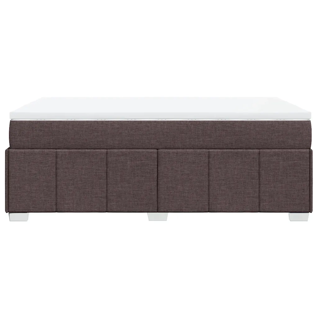 Giroletto a Molle con Materasso Marrone Scuro 120x200cm Tessuto 3285466