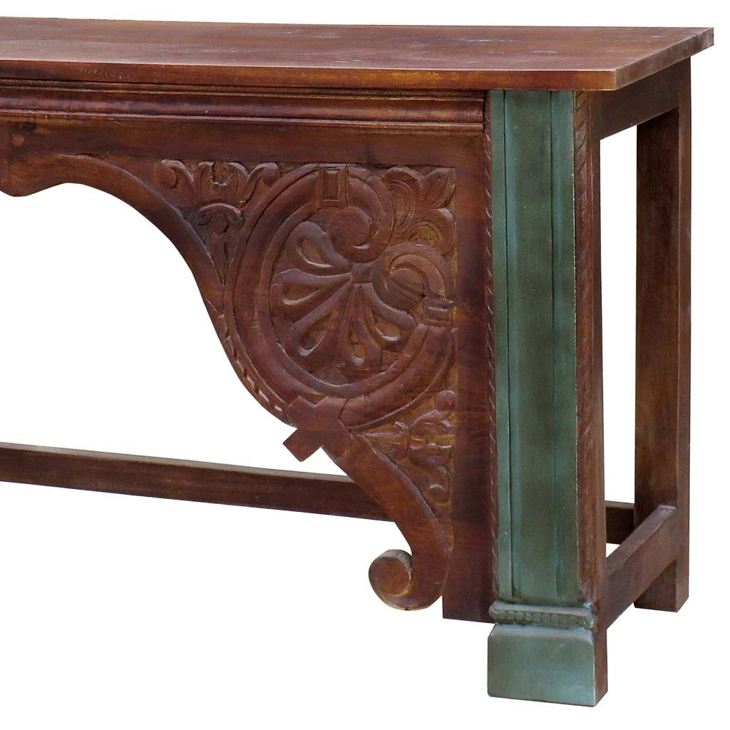 Mobile da ingresso in legno marrone 187x43x86h