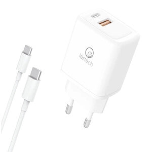 CARICATORE RAPIDO 30W 2 PRESE+CAVO USB-C / USB-C- 1,0 pz