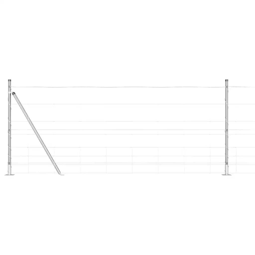 Palo della recinzione Zincato 50 x 1 m Acciaio 3351533