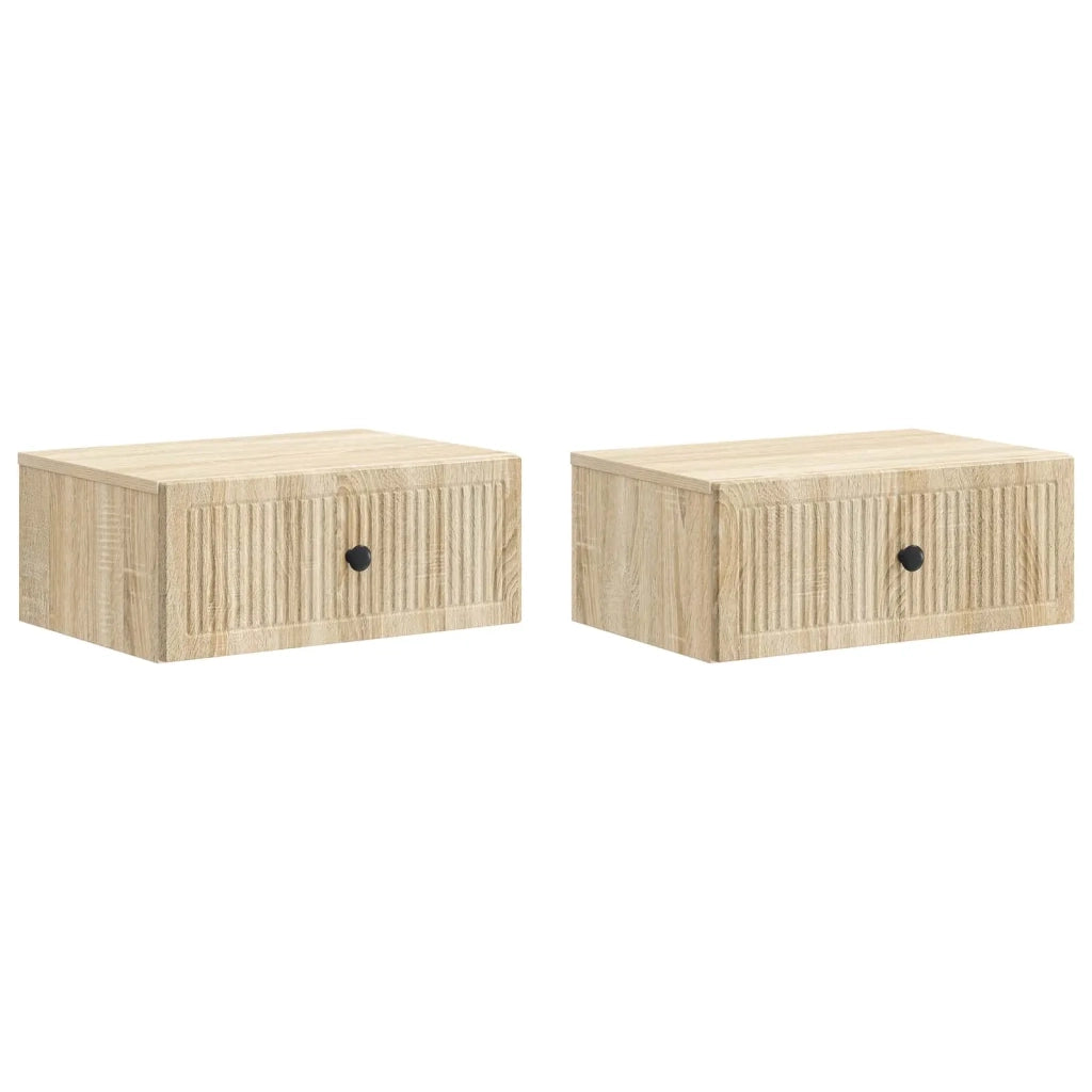 Set di 2 Comodini | Armadio da Notte | Mobiletto da notte Rovere Sonoma 49 x 34,5 x 20 cm