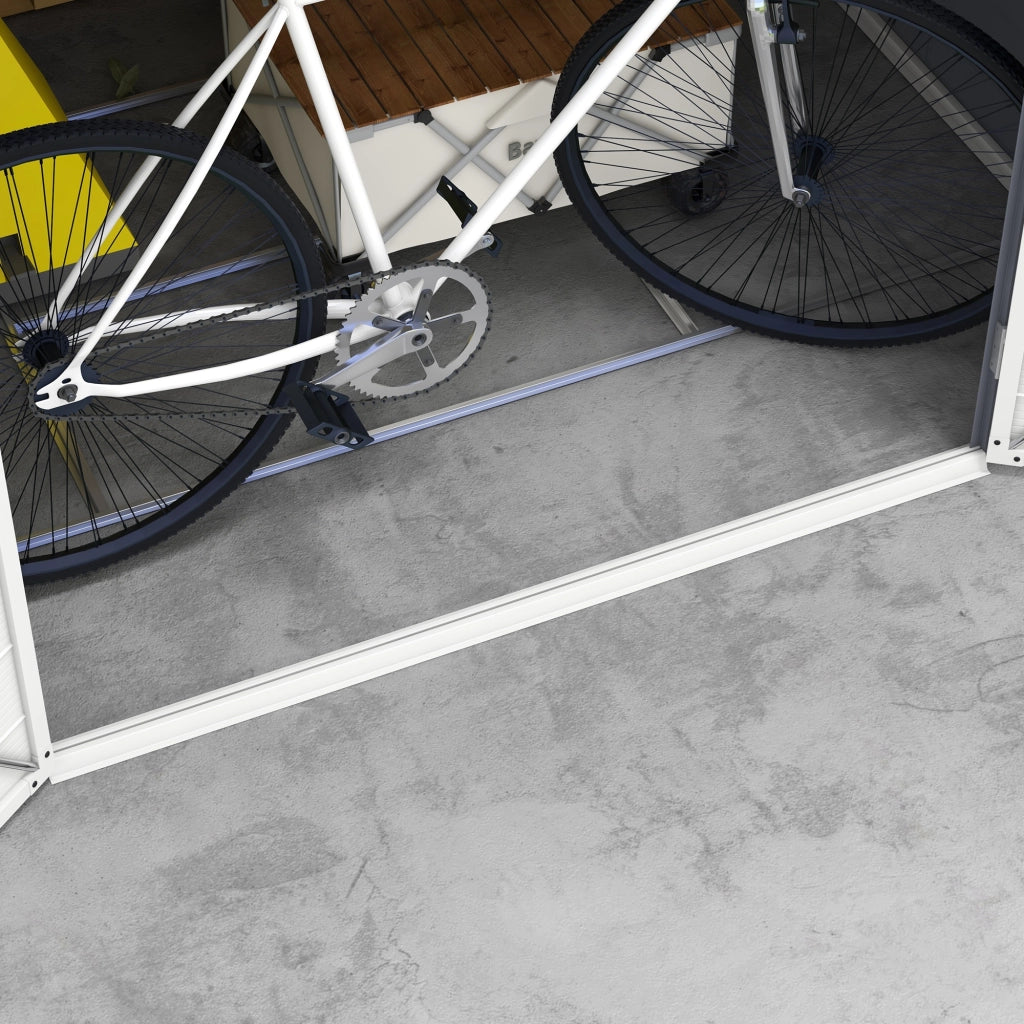 CASSETTA DA GIARDINO 240 x 190 x 228 cm Plastica Grigio con finestra
