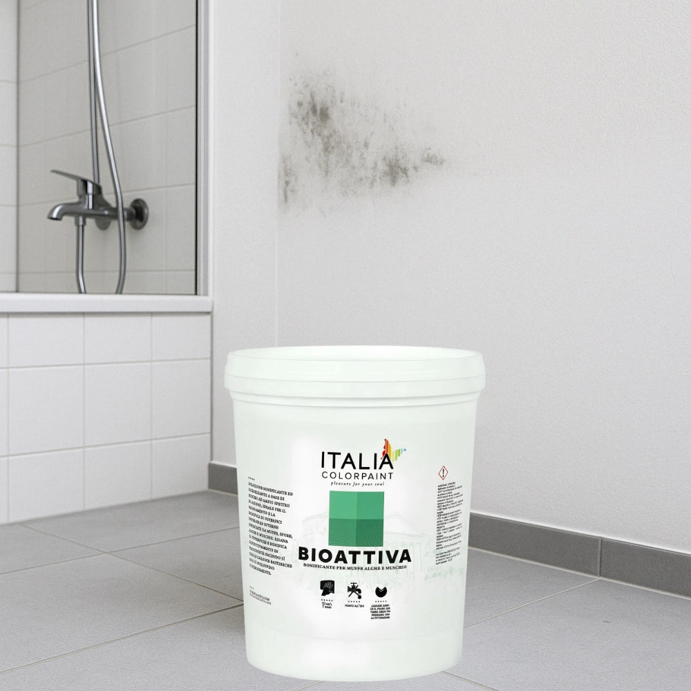 Risanamento pareti sanificante bonificante muffa spore alghe muschi bioattiva *** formato 5 lt, confezione 1