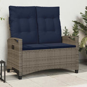 Panchina da giardino con cuscino 105 x 60 x 112 cm acciaio 42026857