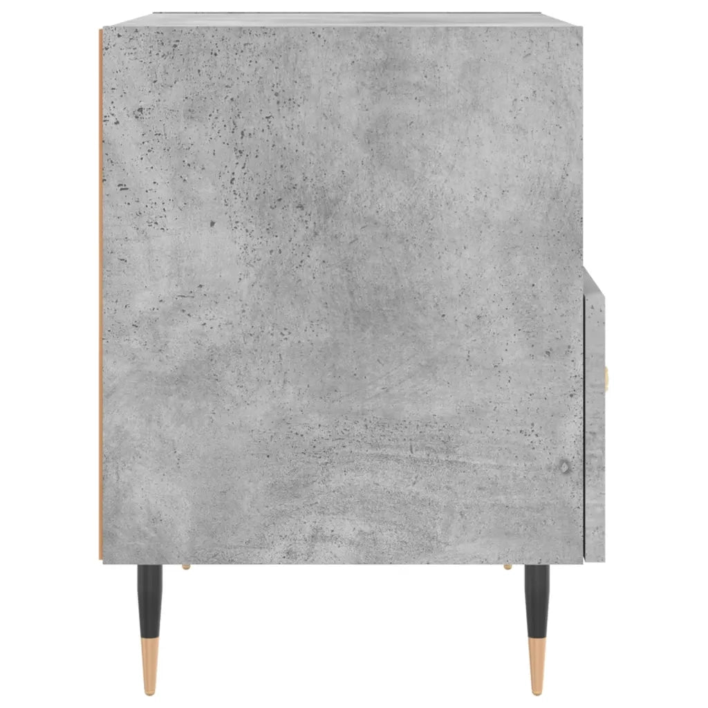 Comodini 2 pz Grigio Cemento 40x35x47,5 cm in Legno Multistrato 827397
