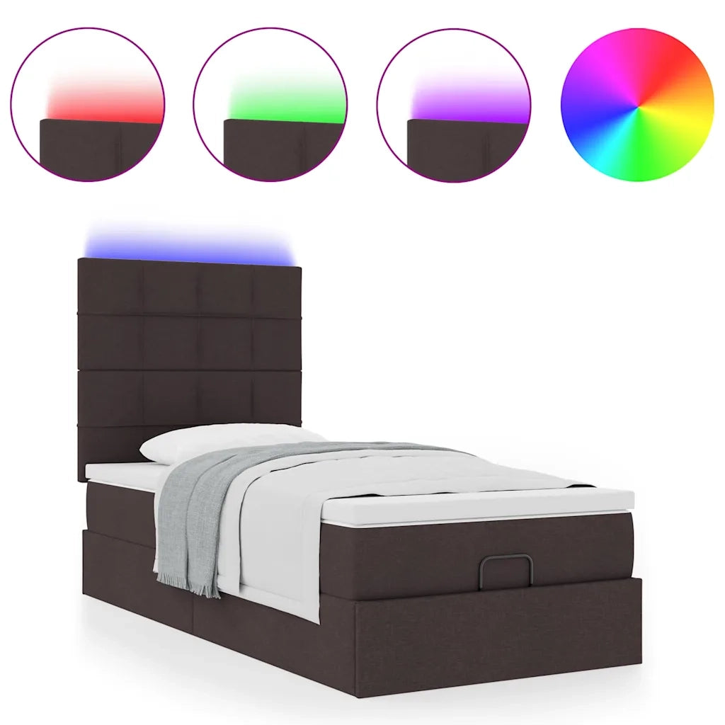 Struttura Letto Pouf con Materasso 80x200 cm in Tessuto 3313964