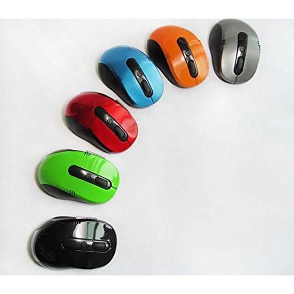 Trade Shop - Mouse Ottico Wireless 2,4 Ghz Senza Fili Design Ergonomico 1000 Dpi Vari Colori -