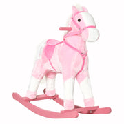 Cavallo a Dondolo in Legno ¨C zephmum ¨C Rosa 74x28x65 cm
