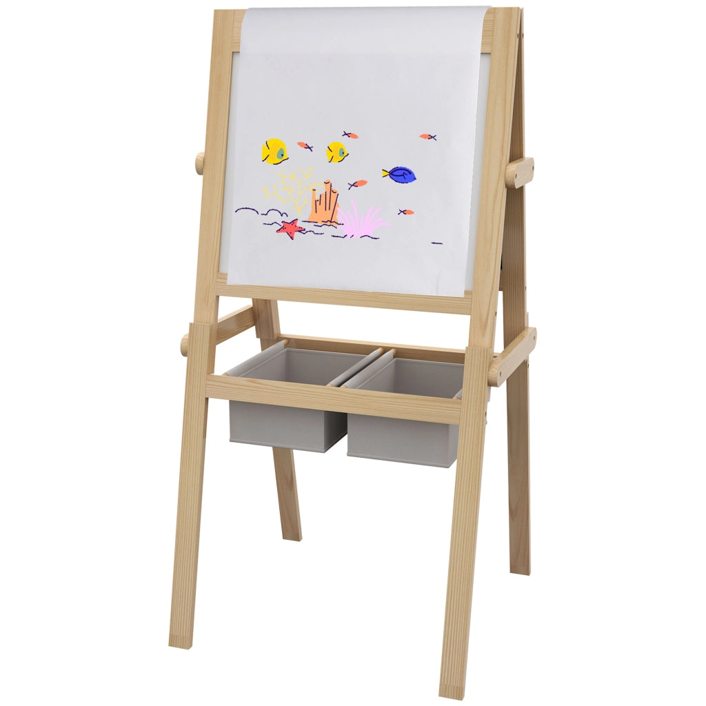 Lavagna Cavalletto 3 in 1 per Bambini ¨C Xylo ¨C Legno, 3-6 anni, 58x50.5x109cm