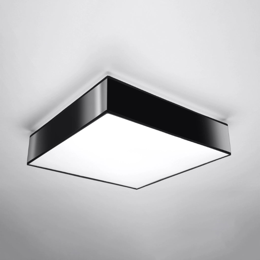 Plafoniera quadrata nera 55 cm ANUBIS 4xE27 PureLume