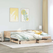 Divano Letto Estraibile con Cassetti senza Materasso 80x200 cm 3302215