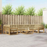 Set di divani da esterno 6 pz Bianco e Beige 3386207