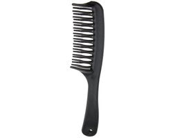 Kam Antistatico a Denti Larghi - 2-in-1 - Adatto per Capelli Ricci - Prevenzione Danni alla Pelle del Capo - Disimpegna Capelli