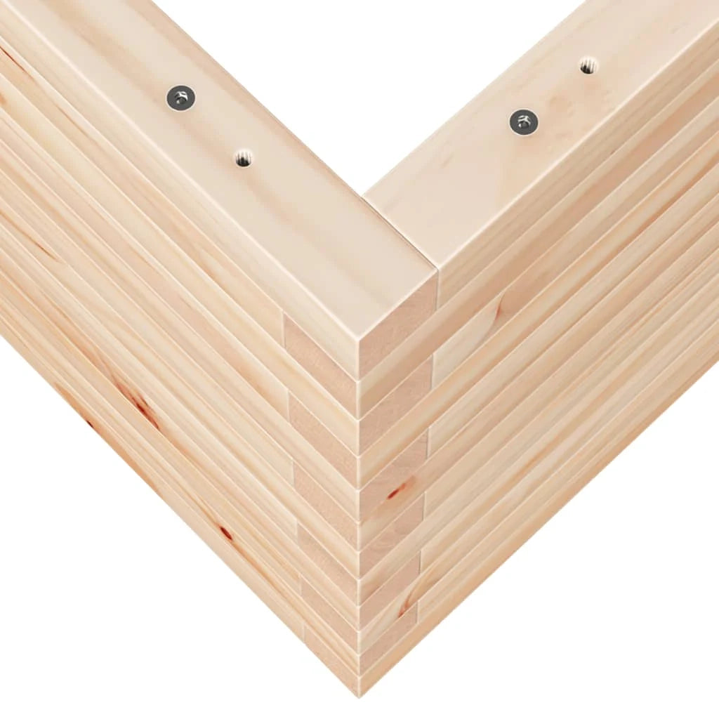 Fioriera rialzata per piante fiori patio giardino 90 x 60 x 45,5 cm legno di pino massiccio marrone 02_0038016
