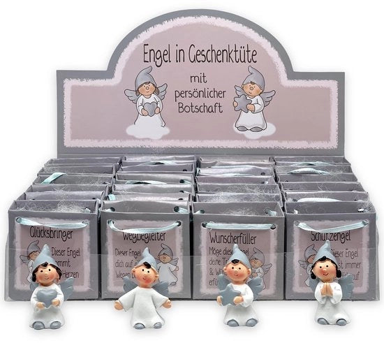 Set di protezione angeli 24 pezzi - portafortuna - hanger per finestra - porta chiave angelo - piccolo angelo decorativo - dipinto a mano