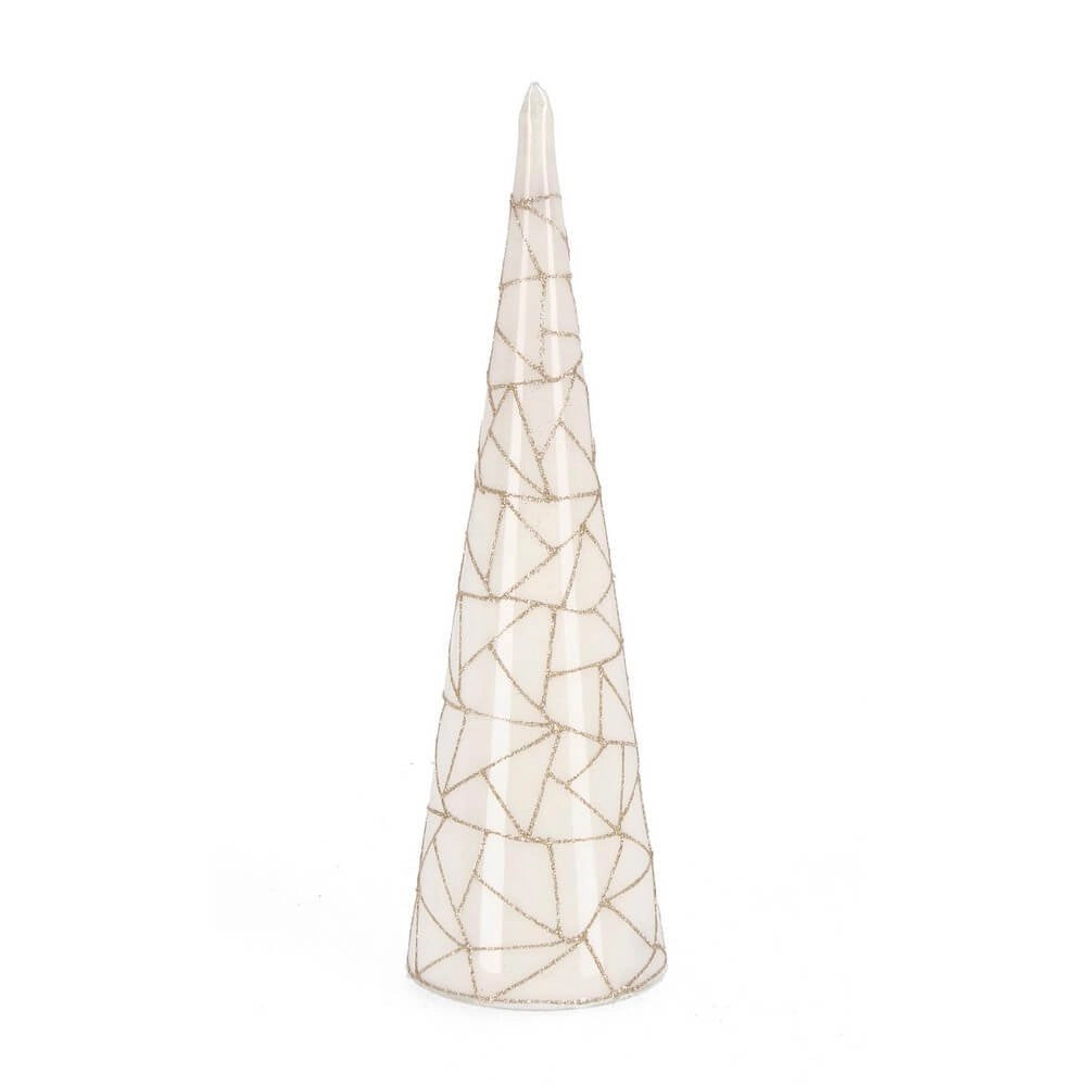 Pino Verticale Wedge Bianco H30cm (4 Pezzi)