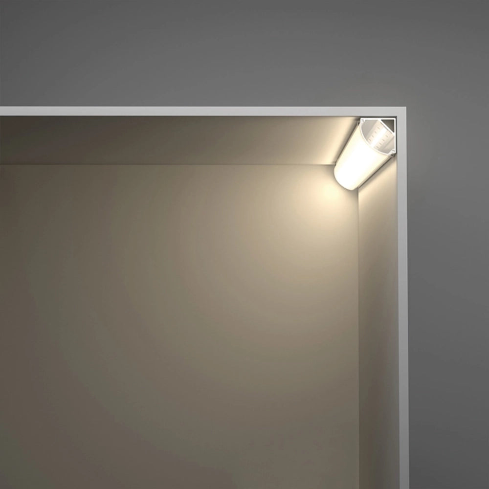 Kit profilo angolare in Alluminio per LED da 2m, 2000x15.8x15.8mm