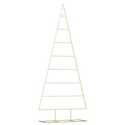 Albero di Natale | Decorazioni natalizie in metallo con supporto Oro 211 cm