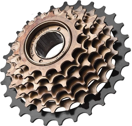 Set di cambio libero 7 velocità - Accoppiatore per bicicletta - Acciaio inossidabile - Acciaio al carbonio alto - 430 g - Dimensioni 11,5 x 11,5 cm - Cassette per bicicletta