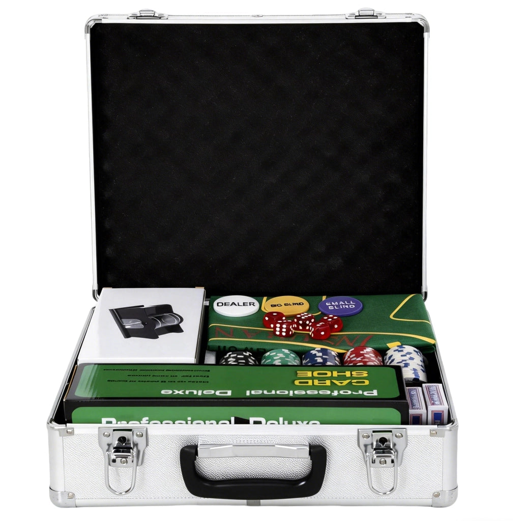 Set Poker 500 Fiches ¨C Xylo ¨C Custodia ABS con Carte, Dadi, Dealer, Tappeto