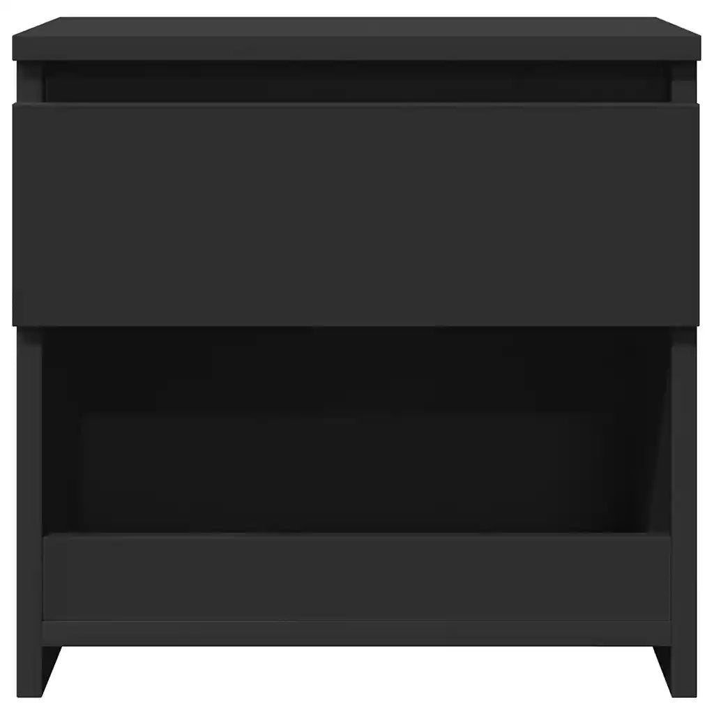 Comodini 2 pz Neri 40x30x39 cm in Legno Multistrato 803446