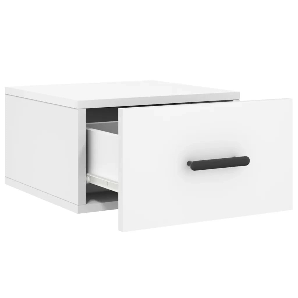 Comodini a Muro 2 pz Bianchi 35x35x20 cm 829837