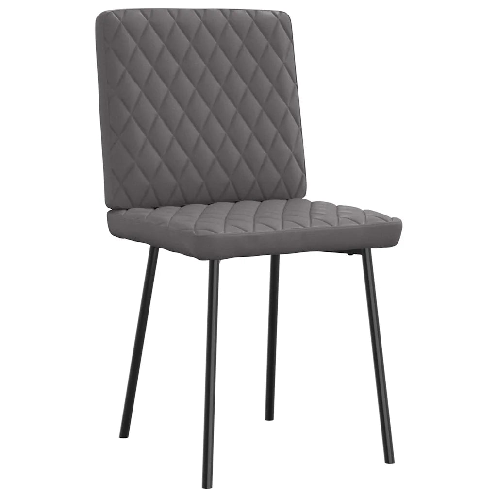 vidaXL Sedie da Pranzo 2 pz Grigie in Similpelle