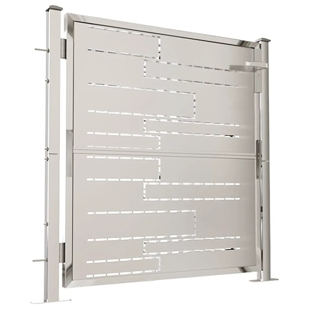 Cancello da giardino 100x100 cm in acciaio inox