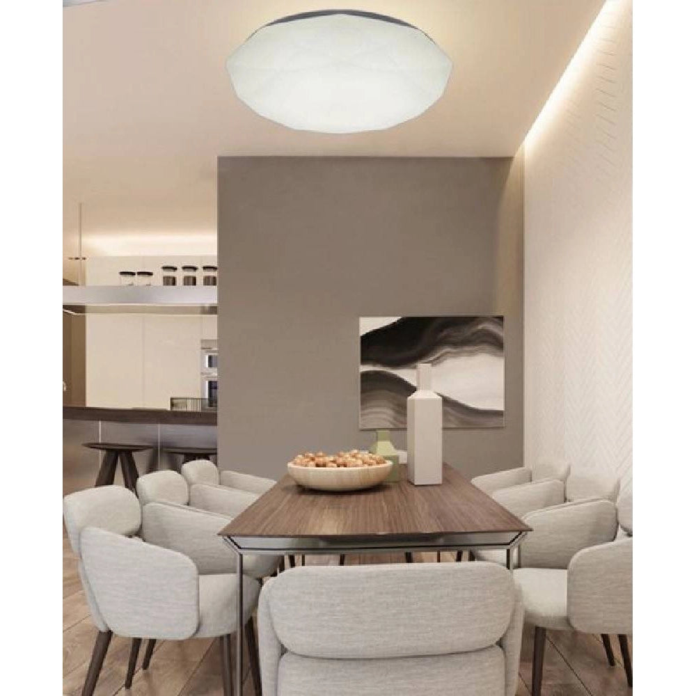 Trade Shop - Plafoniera Soffitto Lavorata 24 Watt 48led Moderno Luce 3000k 4000k 6500k C-0 -