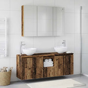 Set di Armadi da Bagno 4 pcs Legno antico 103,5 x 15,5 x 70 cm 3406349