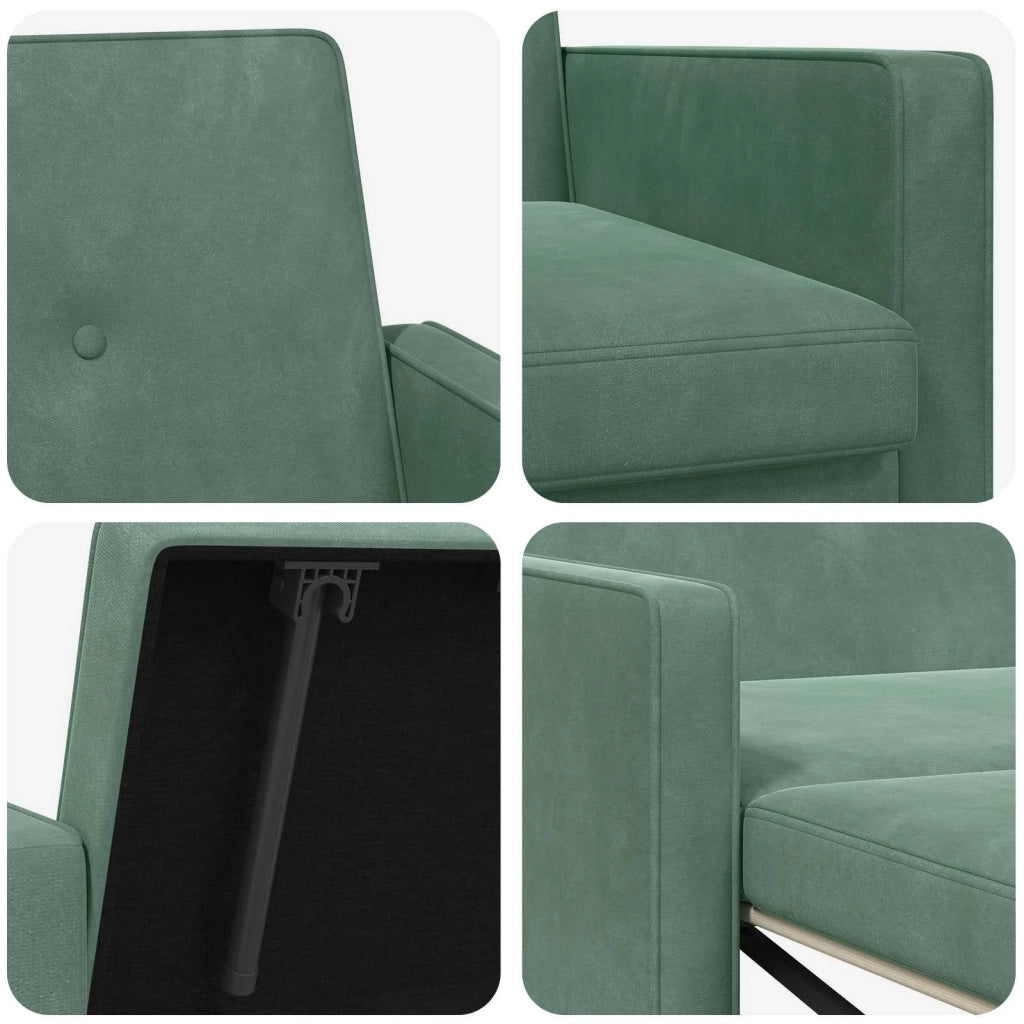Divano letto | Sof¨¤ letto | Letto singolo Verde Mare Tessuto