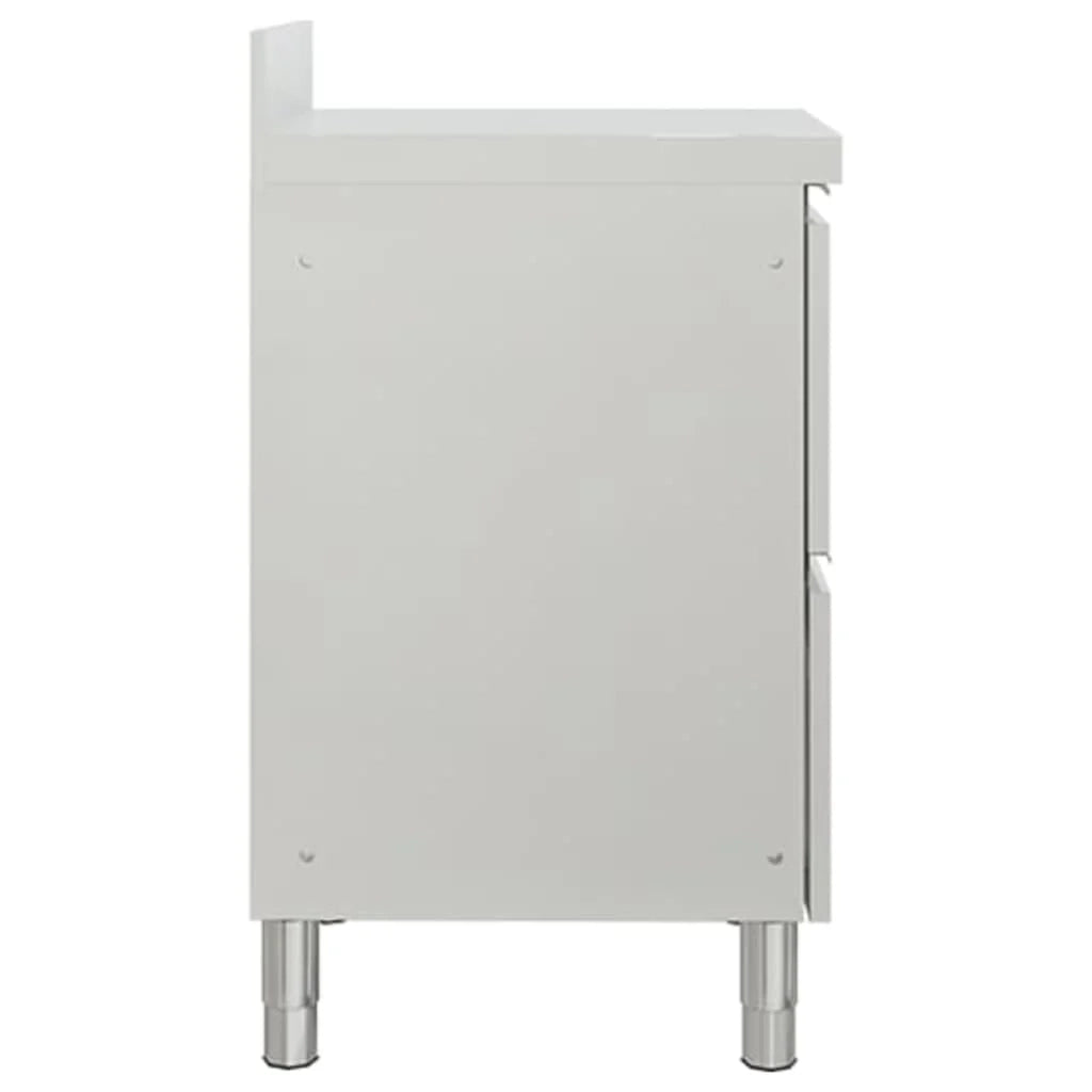 Set di 2 mobili da cucina commerciali da 96 cm con 2 cassetti in acciaio inox 02_0000007
