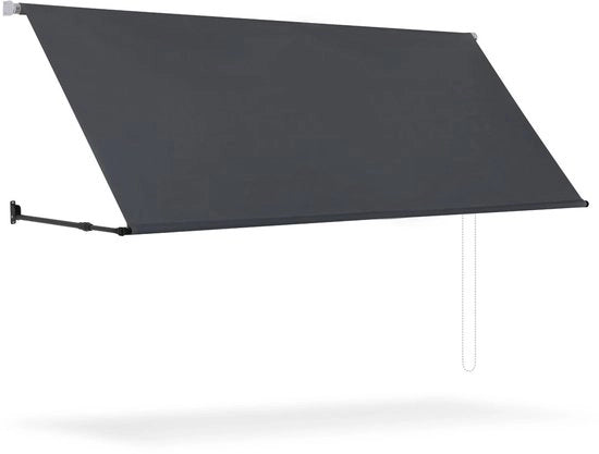 Sistema di occultamento solare per balcone e finestra 300x150 cm in acciaio antracito con catena