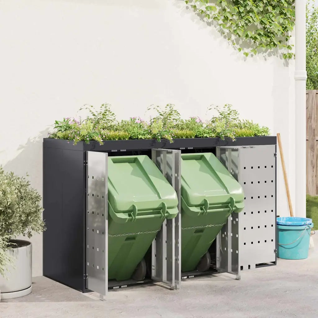 Contenitore per Rifiuti per 3 Bidoni 340 x 77.5 x 115.5 cm