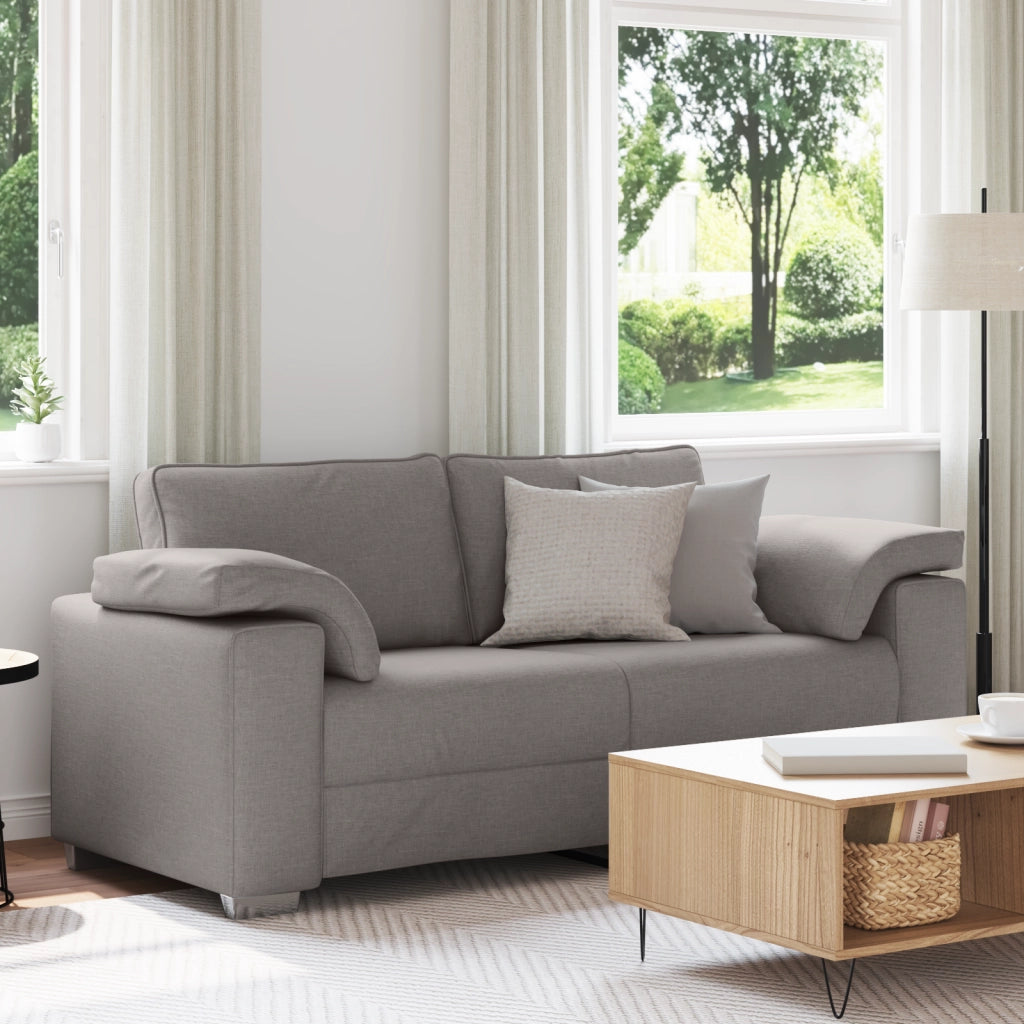 Divano Loveseat  Tortora 140 cm in Tessuto