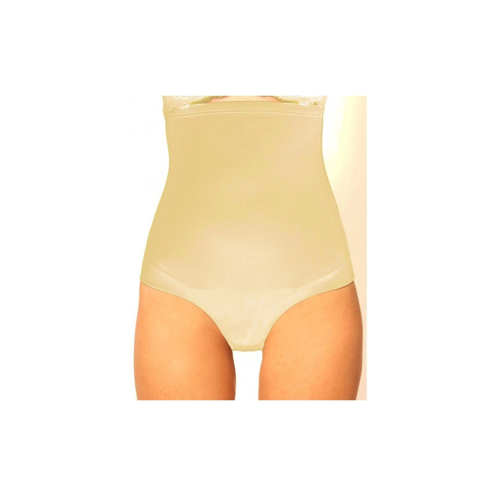 Trade Shop - Culotte Contenitiva Vita Alta Snellente Modellante Effetto Push Up - Panna Naturale