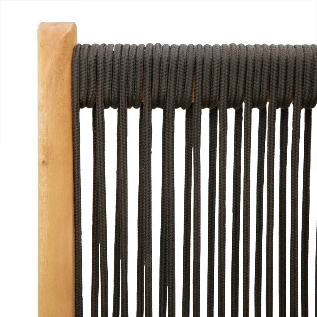 Sedie da Giardino Reclinabili 4pz Nere Legno Massello di Acacia 3214529