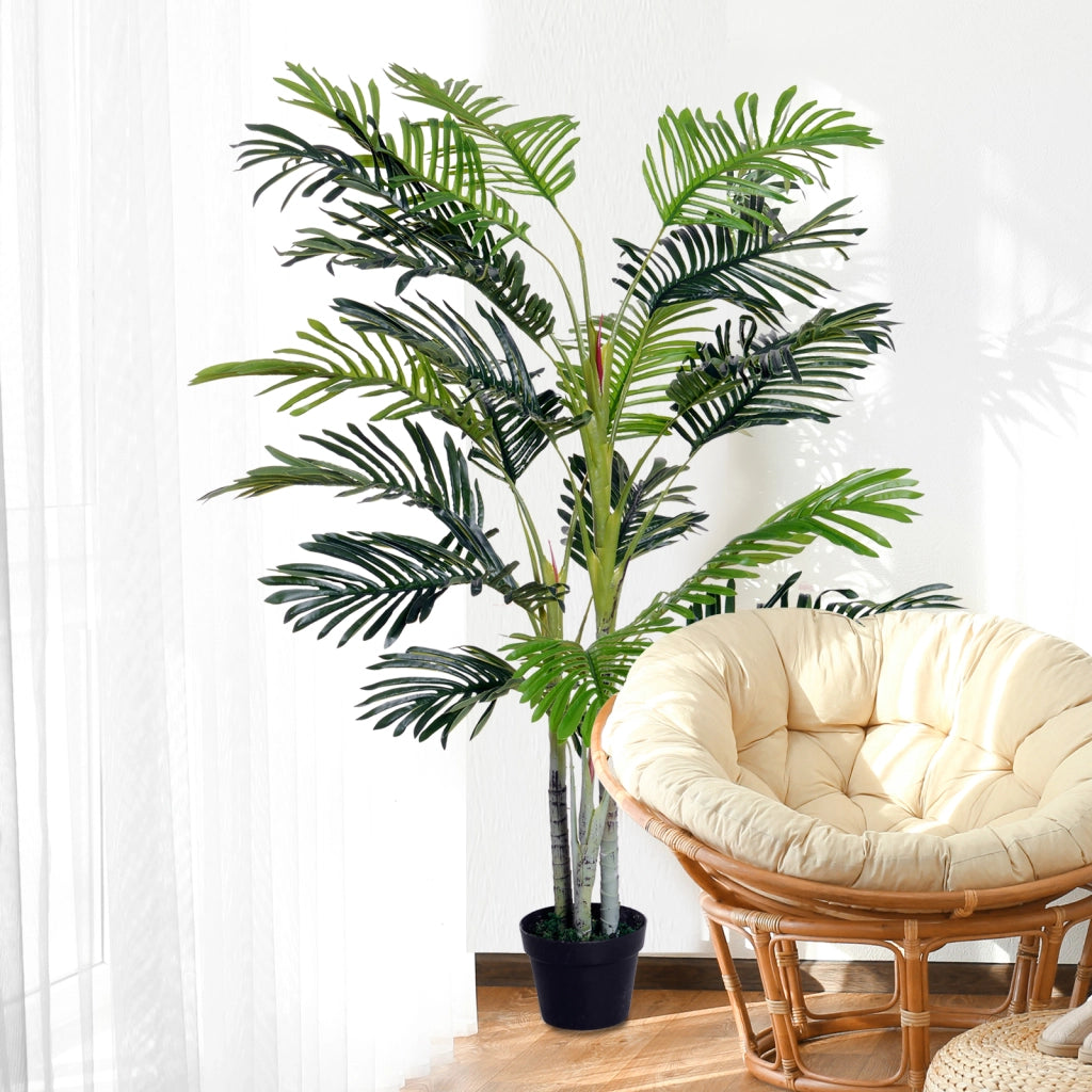 Palma Artificiale 150 cm con Vaso e Muschio ¨C zephmum ¨C Verde ?18x150 cm